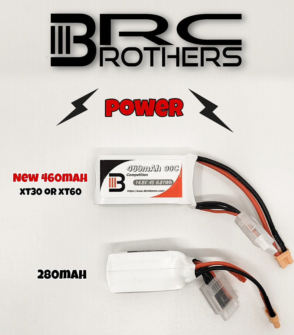 3Brothers 460mah 4s, Competition Lipo battery (Choose Connector)