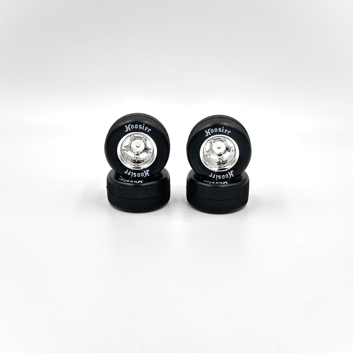 1RC FR/RR Soft Tires & Chrome Wheels, 1/18 Asphalt LM (4) - Iron City RC Hobbies