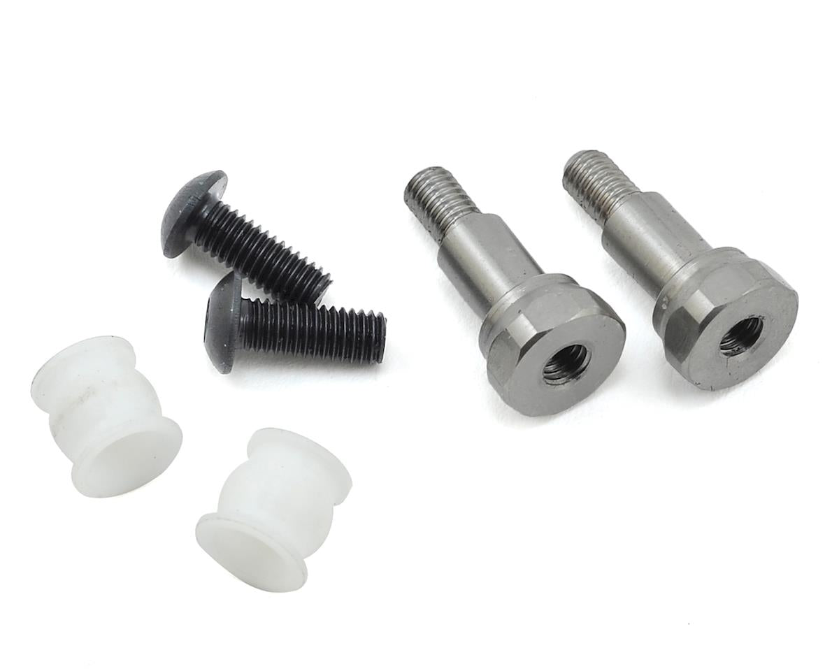 JConcepts B6/B6D Fin Short Titanium Shock Standoffs w/Bushing (Front) - Iron City RC Hobbies