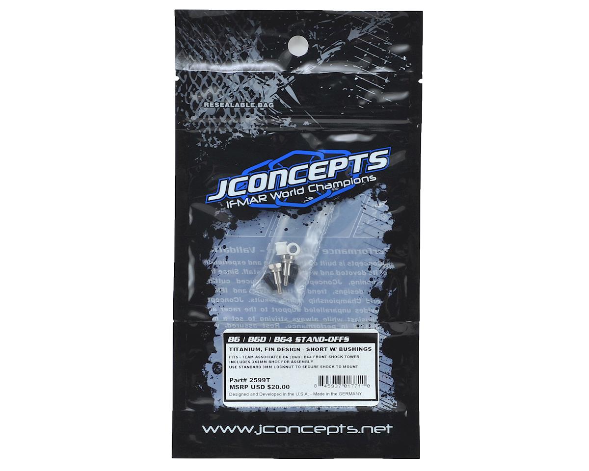 JConcepts B6/B6D Fin Short Titanium Shock Standoffs w/Bushing (Front) - Iron City RC Hobbies