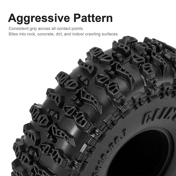 INJORA 0.7" 45*16mm Cling On Tires for 1/30 SCX30 (T7031) (4)