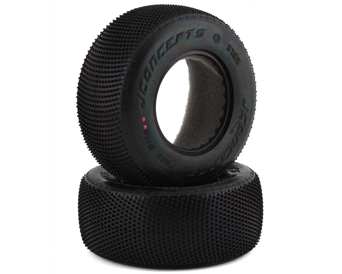 JConcepts Fuzz Bite Short Course Carpet Tires (2) (Pink) - Iron City RC Hobbies