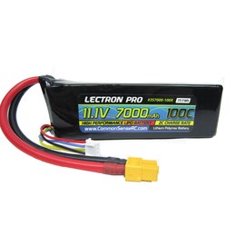Lectron Pro 11.1V 7000mAh 100C Lipo Battery with XT60 Connector + CSRC adapter for XT60 batteries to popular RC vehicles - Iron City RC Hobbies