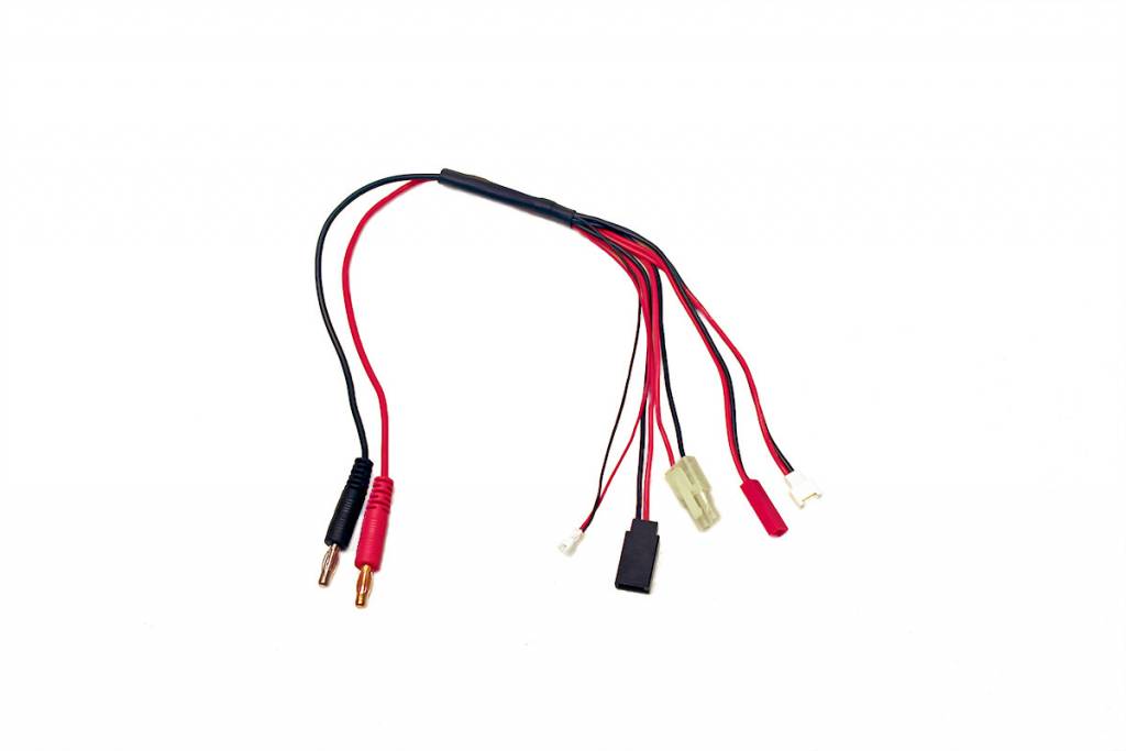 5-Function Mini/Micro Charge Adapter to Male 4mm Bullets