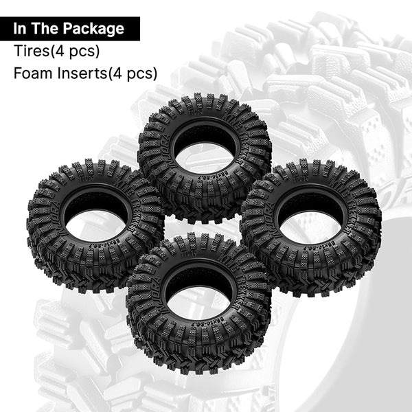 INJORA 0.7" 36*14mm Swamp Claw Tires for 1/30 SCX30 (T7019) (4)