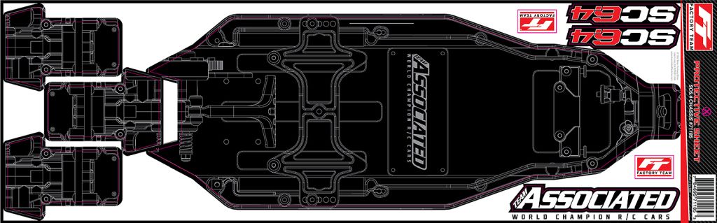 Team Associated RC10SC6.4 FT Chassis Protective Sheet, Printed - Iron City RC Hobbies