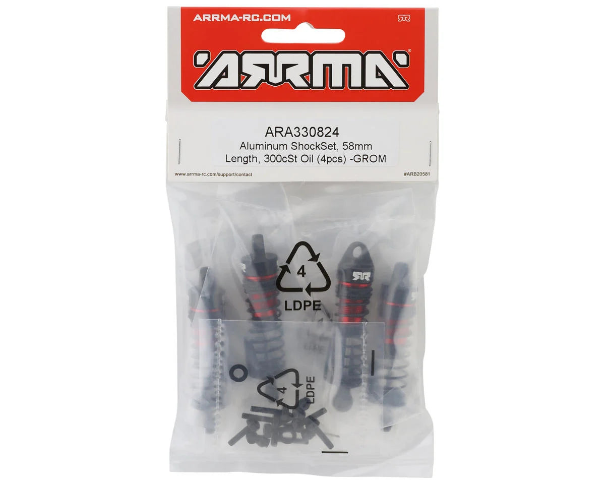 Arrma 58mm Aluminum Shock Set (Mojave/Typhon/Granite Grom) - Iron City RC Hobbies