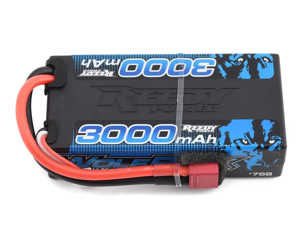 Reedy WolfPack 2S Hard Case Shorty 30C LiPo Battery (7.4V/3000mAh) w/T-Style Connector - Iron City RC Hobbies