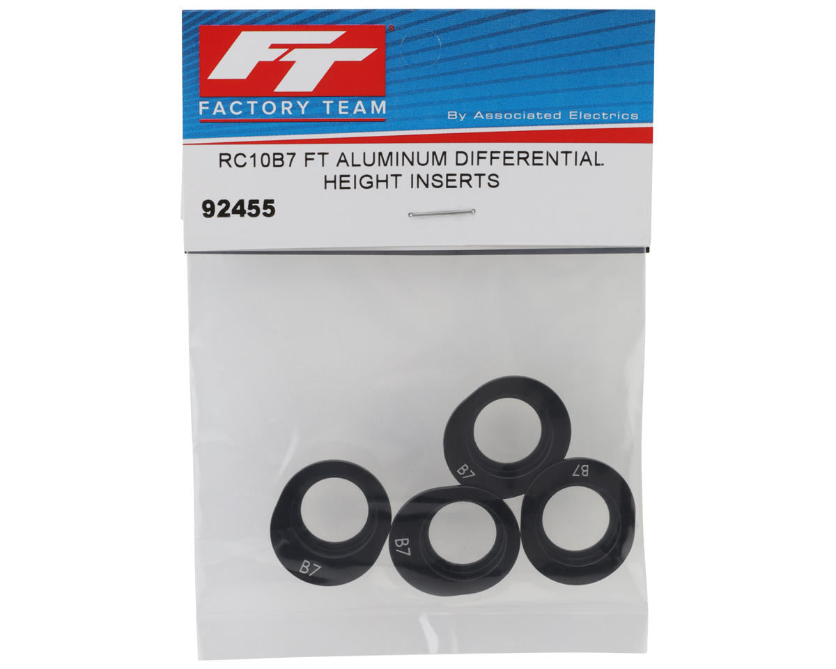 Team Associated RC10B7 Factory Team Aluminum Differential Height Inserts (4) - Iron City RC Hobbies