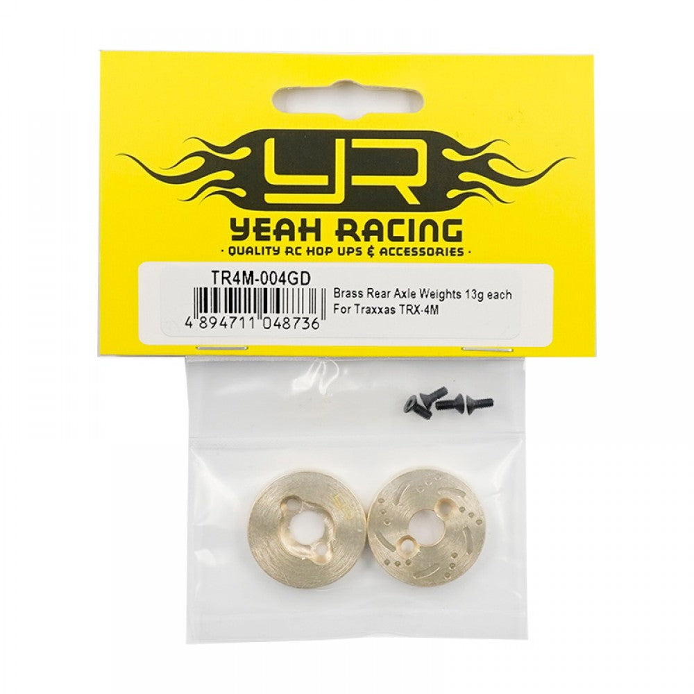 Yeah Racing Brass Rear Axle Weights 13g each Fits TRX-4M - Iron City RC Hobbies