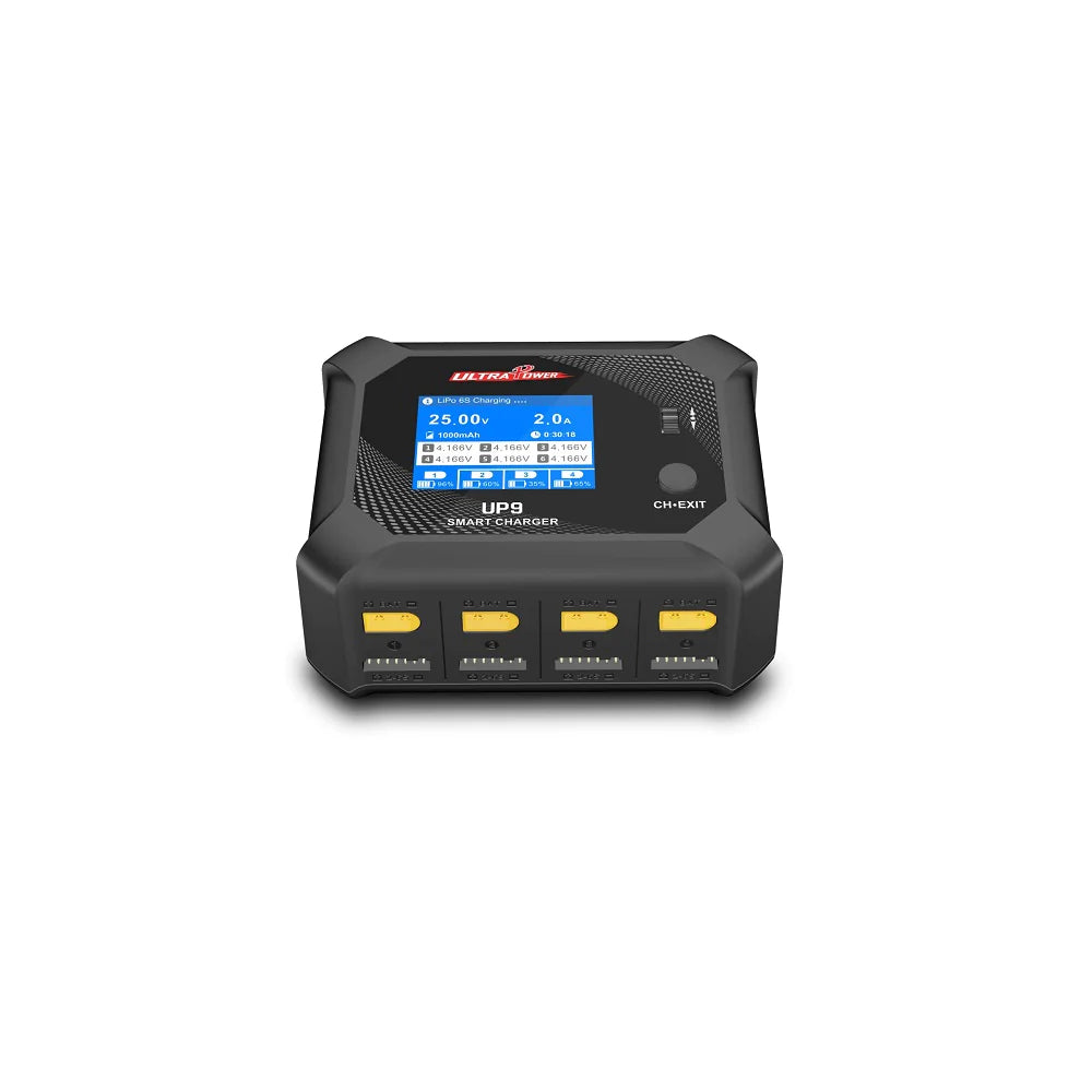 Ultra Power UP9 AC100W/DC200W 4 Channel AC/DC Smart Battery Charger - Iron City RC Hobbies