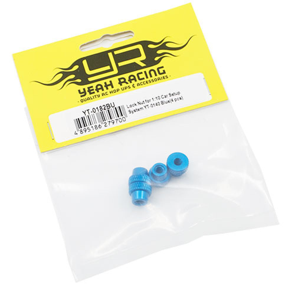 Yeah Racing Car Setup System Lock Nut for YT- 0140 Blue - Iron City RC Hobbies