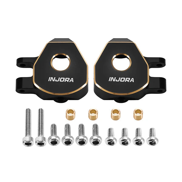 INJORA Black Coating Brass Steering Knuckles for 1/32 Redcat