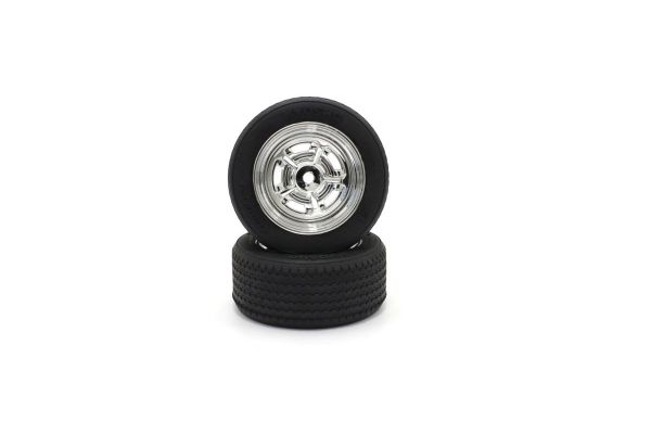 Kyosho Glued Vintage TC Tire FZ02 (M/RostylePlate/2p) - Iron City RC Hobbies