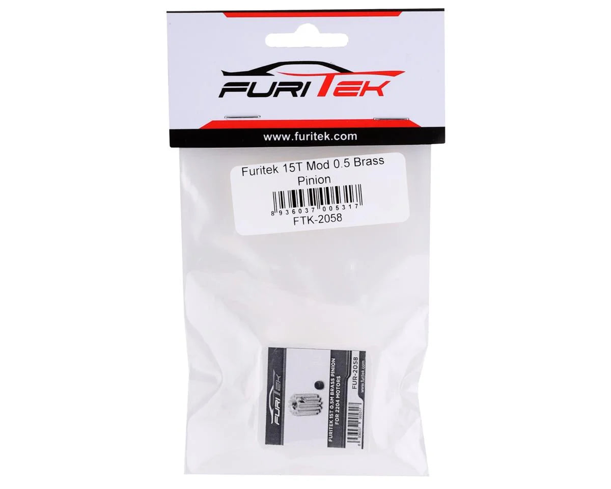 Furitek 15T Mod 0.5 Brass Pinion Gear - Iron City RC Hobbies