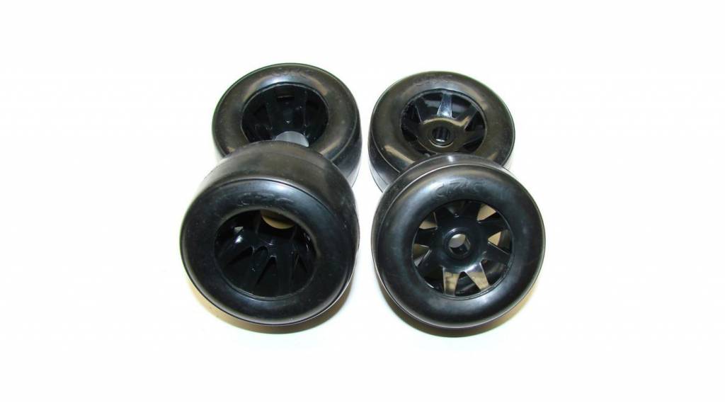 CRC Front & Rear Mounted ProMount GTR Rim Rubber Tire (4) (CRC) - Iron City RC Hobbies