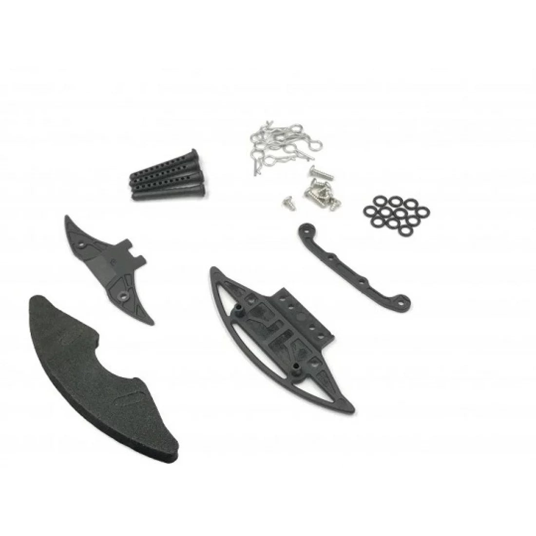 GL Racing GLA Carbon reinforced bumper w/ body post set (Lexan Body) - Iron City RC Hobbies