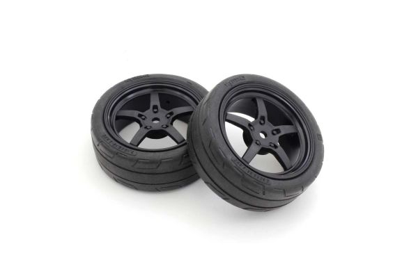 Kyosho Glued TC Tire FZ02 (M/5-S Racing Wheel/BL/2p) - Iron City RC Hobbies