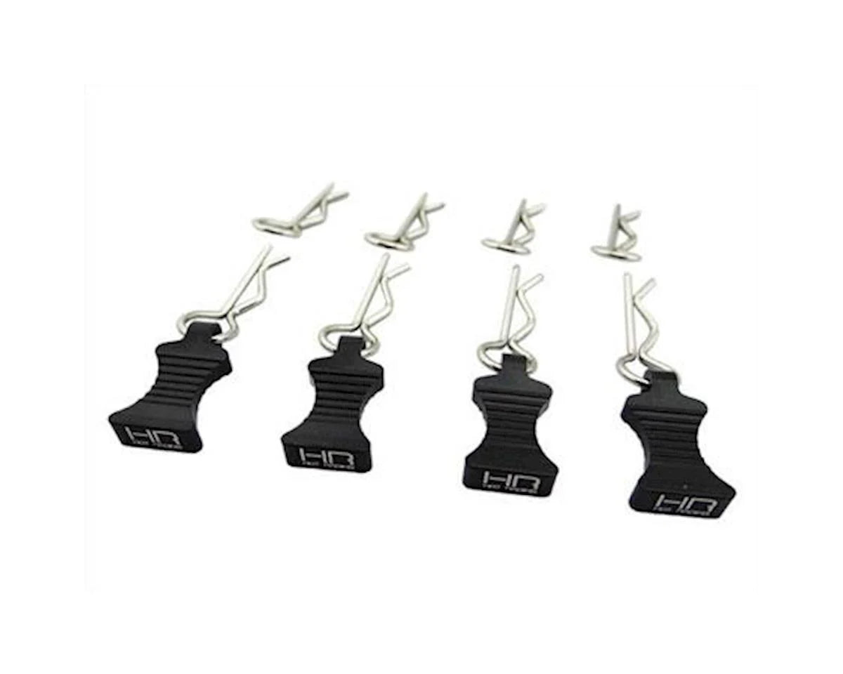 Hot Racing 1/10 Aluminum EZ Pulls w/Body Clips (4) - Iron City RC Hobbies