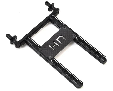 Hot Racing Traxxas TRX-4 Aluminum Rear Body Mount w/Graphite Brace (Black) - Iron City RC Hobbies