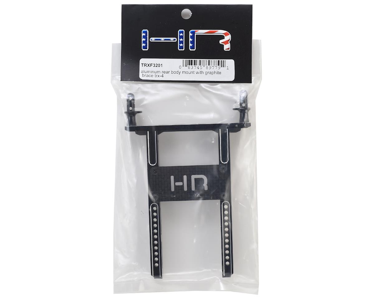Hot Racing Traxxas TRX-4 Aluminum Rear Body Mount w/Graphite Brace (Black) - Iron City RC Hobbies