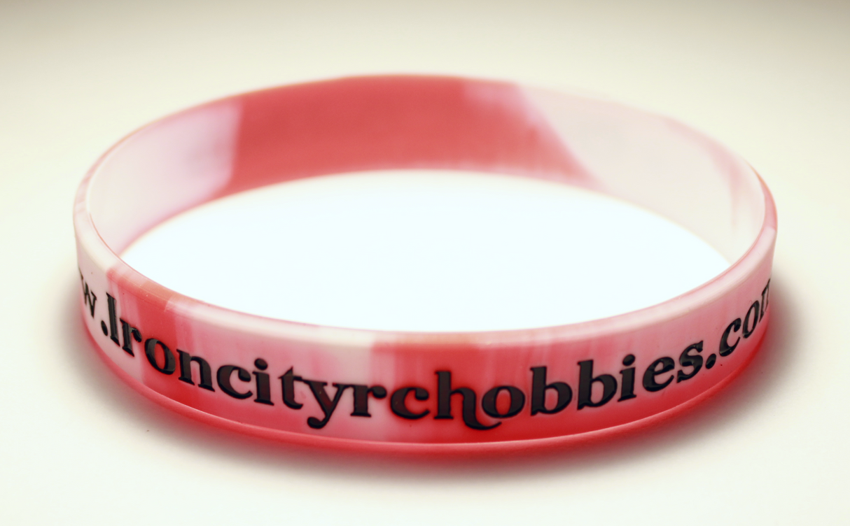 ICRC Red/White Swirl Wrist Band - Iron City RC Hobbies