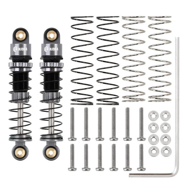 INJORA 39mm Aluminum Threaded Oil Shocks for Axial SCX24 FMS FCX24M