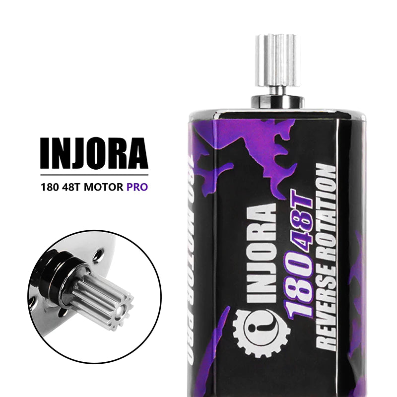 INJORA 180 PRO Brushed 48T Purple Motor with Steel Pinion for 1/18 TRX4M - Iron City RC Hobbies