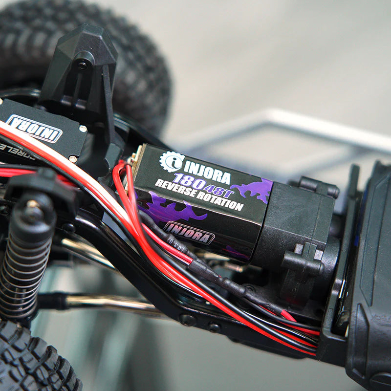 INJORA 180 PRO Brushed 48T Purple Motor with Steel Pinion for 1/18 TRX4M - Iron City RC Hobbies