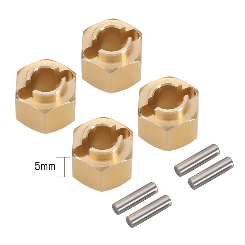 INJORA 4PCS 5mm(+1mm) Brass Wheel Hex Hub Extenders For 1/18 TRX4M - Iron City RC Hobbies