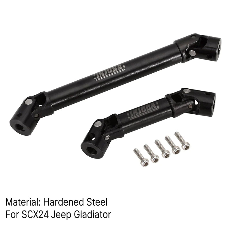 INJORA Steel Front Rear Center Drive Shafts For Axial SCX24 Gladiator Power Wagon - Iron City RC Hobbies
