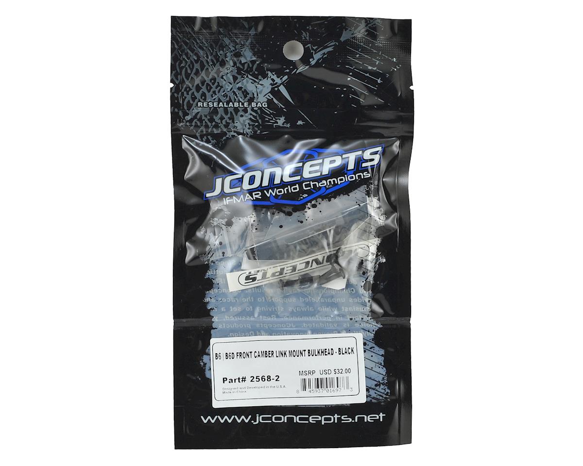 JConcepts B6/B6D Aluminum Front Camber Link Mount Bulkhead (Black) - Iron City RC Hobbies