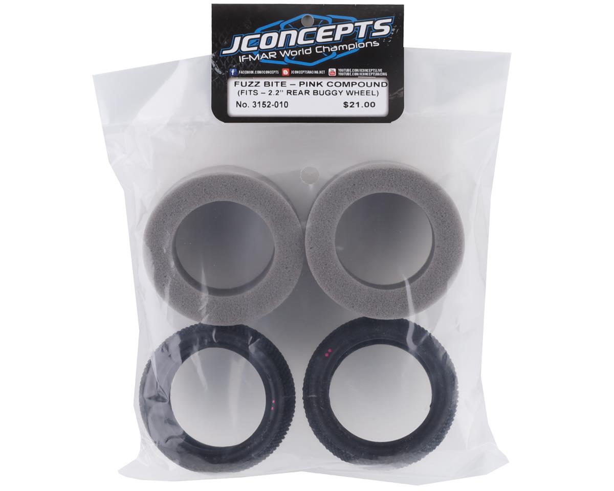 JConcepts Fuzz Bite LP Carpet 2.2" Rear Buggy Tires (2) (Pink) - Iron City RC Hobbies