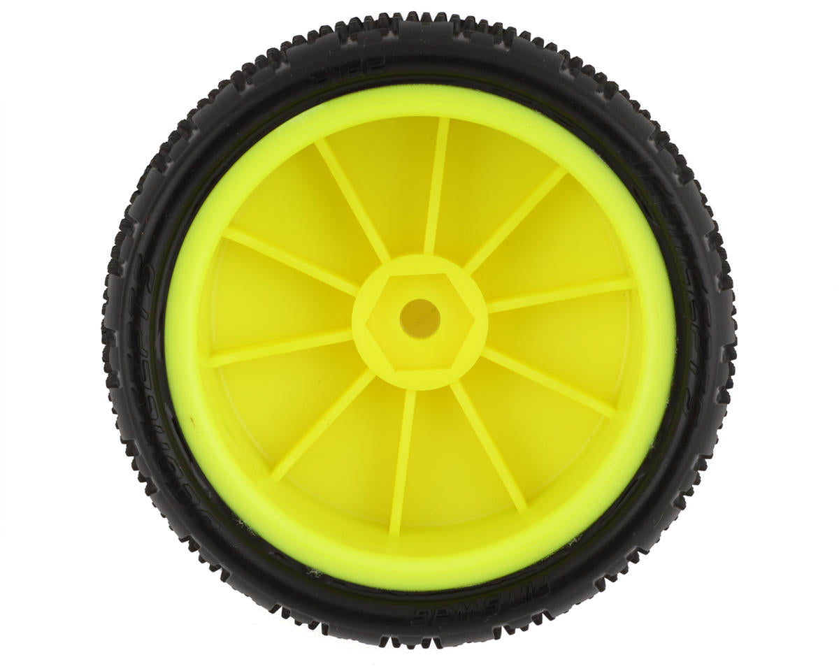 JConcepts Pin Swag 2.2" Pre-Mounted 4WD Front Buggy Tire (Yellow) (2) (Pink) w/12mm He - Iron City RC Hobbies