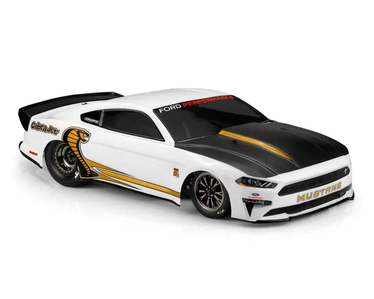 JConcepts 2018 Ford Mustang Cobra Jet Street Eliminator Drag Racing Body (Clear) - Iron City RC Hobbies