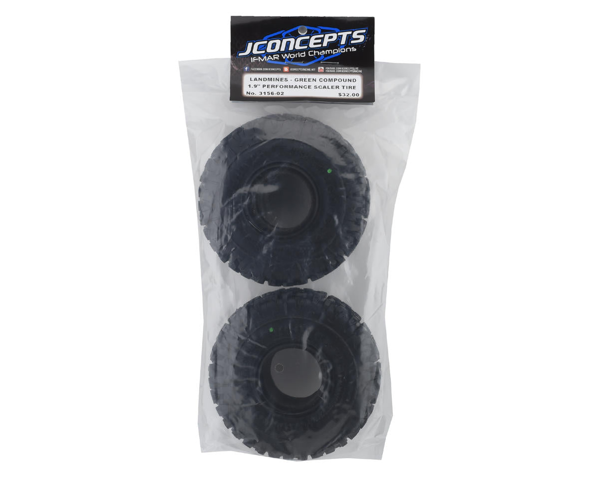 JConcepts Landmines 1.9" All Terrain Crawler Tires (2) (Green) - Iron City RC Hobbies