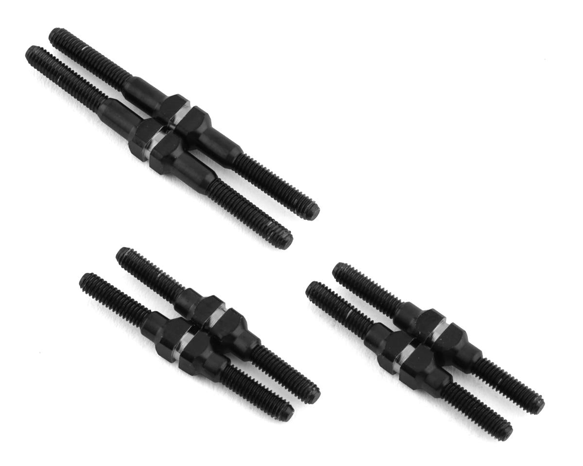 JConcepts Losi Mini-T 2.0/Mini-B Fin Titanium Turnbuckle Kit (Black) (6) - Iron City RC Hobbies