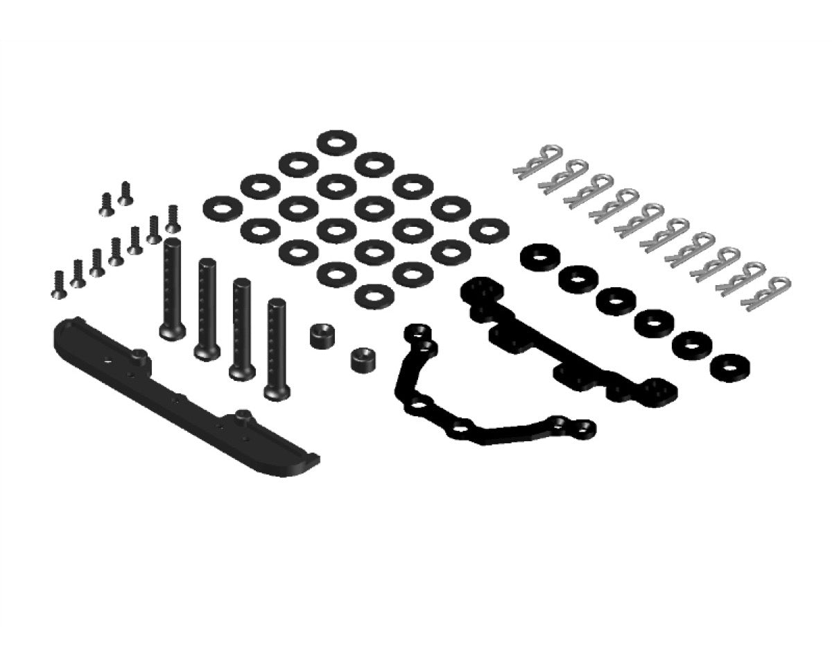 JOMUREMA JR128-R01 Lexan Body Mount Set RTR & PRO - Iron City RC Hobbies