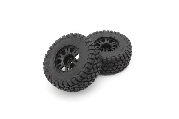Kyosho Glued Tire & Wheel Set2.4"(KB10L/Black/2pcs) - Iron City RC Hobbies