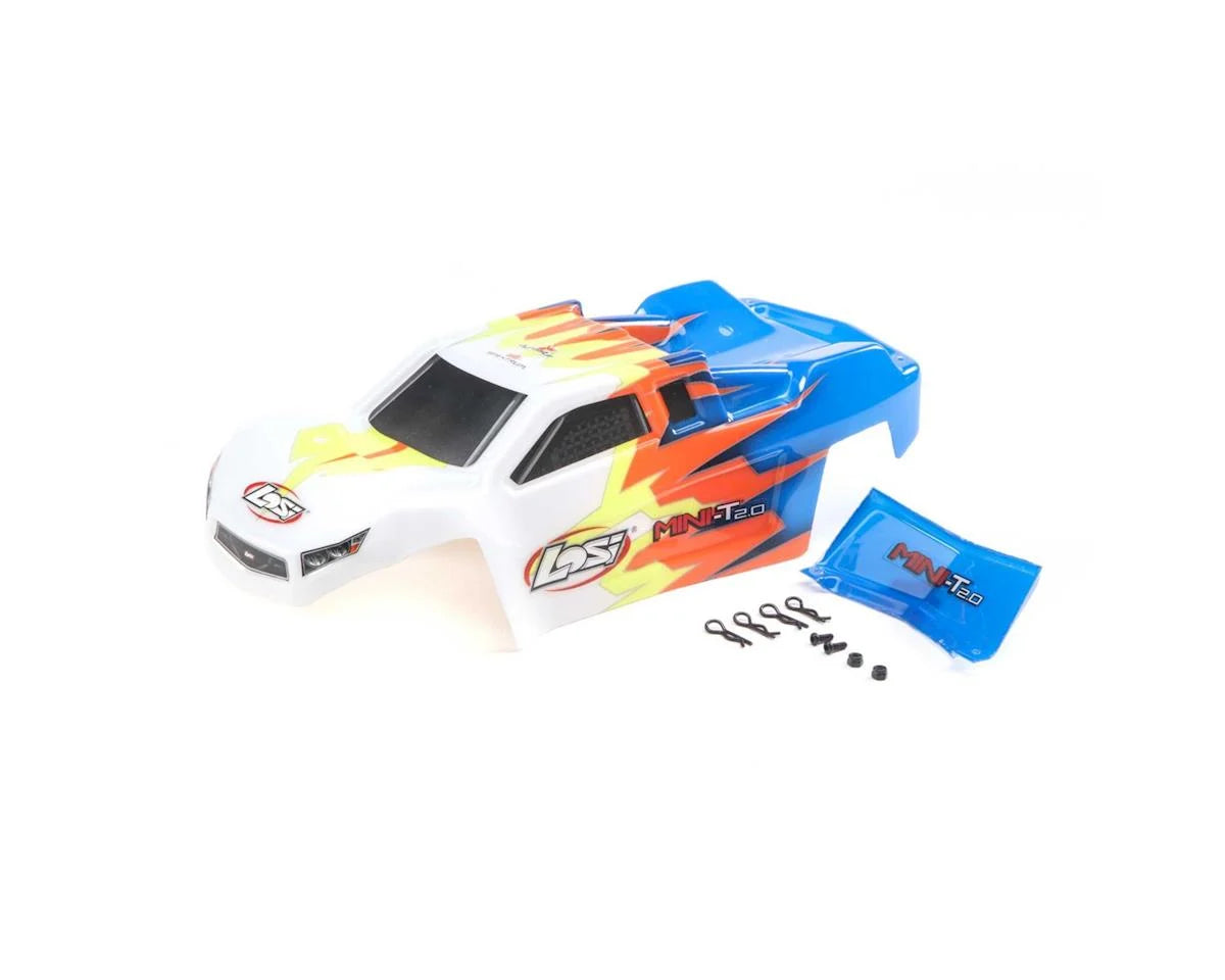 Losi Mini-T 2.0 Pre-Painted Body Set (Blue/White) - Iron City RC Hobbies