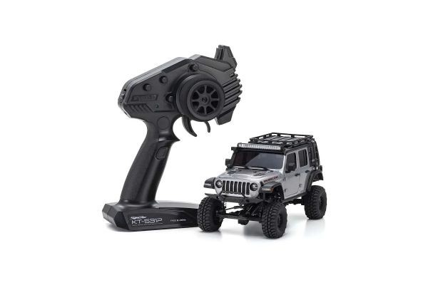 Kyosho MINI-Z 4×4 Series Ready set JeepⓇ Wrangler Unlimited Rubicon w/acc. Billet Silver Metallic - Iron City RC Hobbies