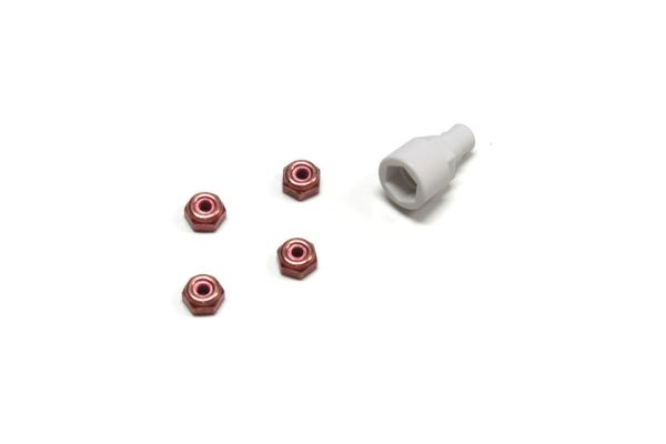 Kyosho Color Nylon Nut Red - Iron City RC Hobbies