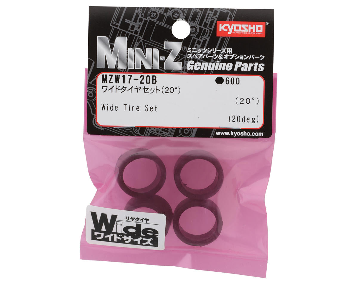 Kyosho Mini-Z 11mm Wide Tire Set (4) (20 Shore) - Iron City RC Hobbies