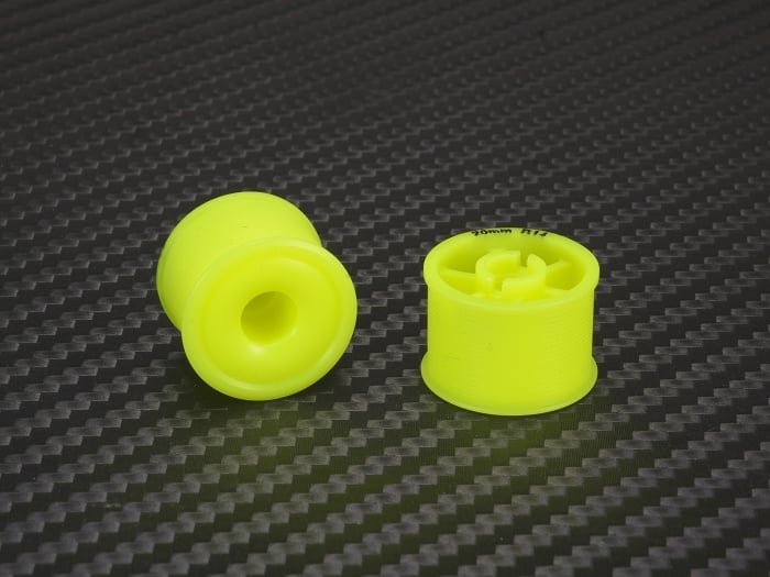 PN Racing Mini-Z 2WD Machine Delrin Cut Yellow Formula 14x20mm Flanged Wheel R14 - Iron City RC Hobbies