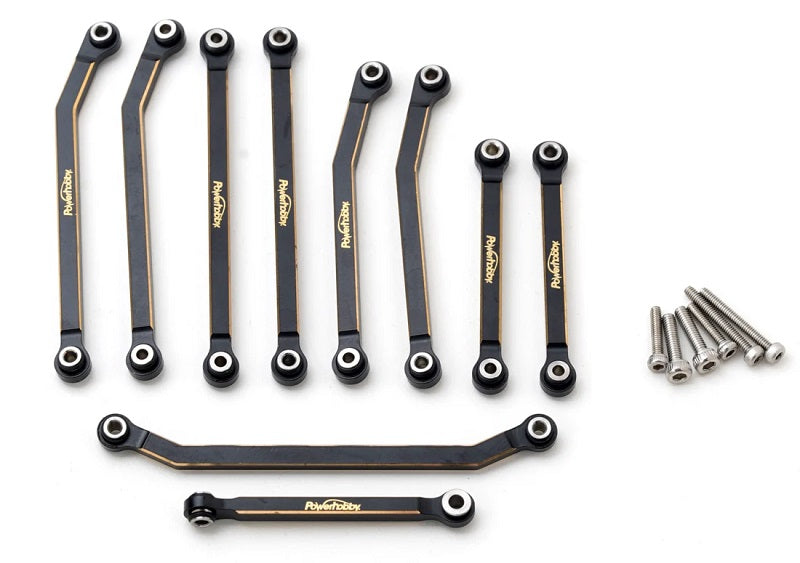 Power Hobby Brass High Clearance 4-Link w/Steering Link, for Redcat Ascent-18 - Iron City RC Hobbies