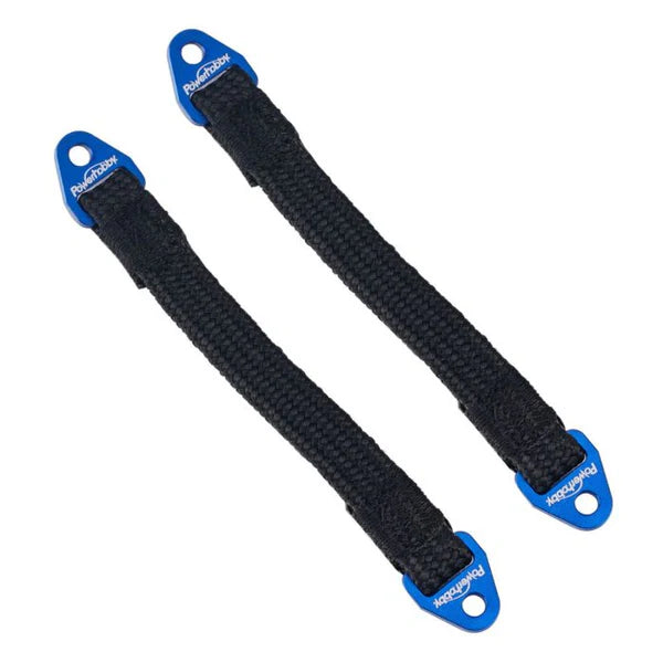 Power Hobby - Suspension Travel Limit Straps, 90mm, Blue, 2pcs - Iron City RC Hobbies