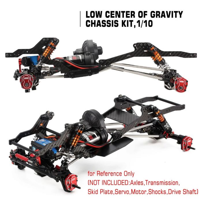 Powerhobby LCG Carbon Fiber Chassis Frame, for Axial SCX10 / SCX10 II