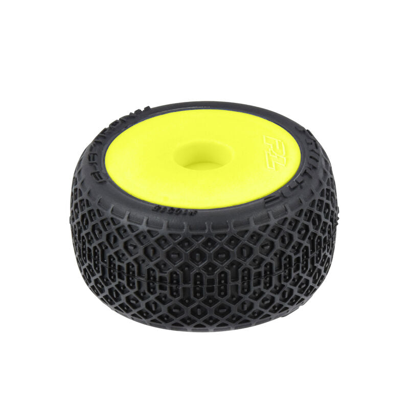 Pro-Line 1/24 Electron 2.0 Buggy F/R Tires Mounted 7mm Yellow (4): Micro-B