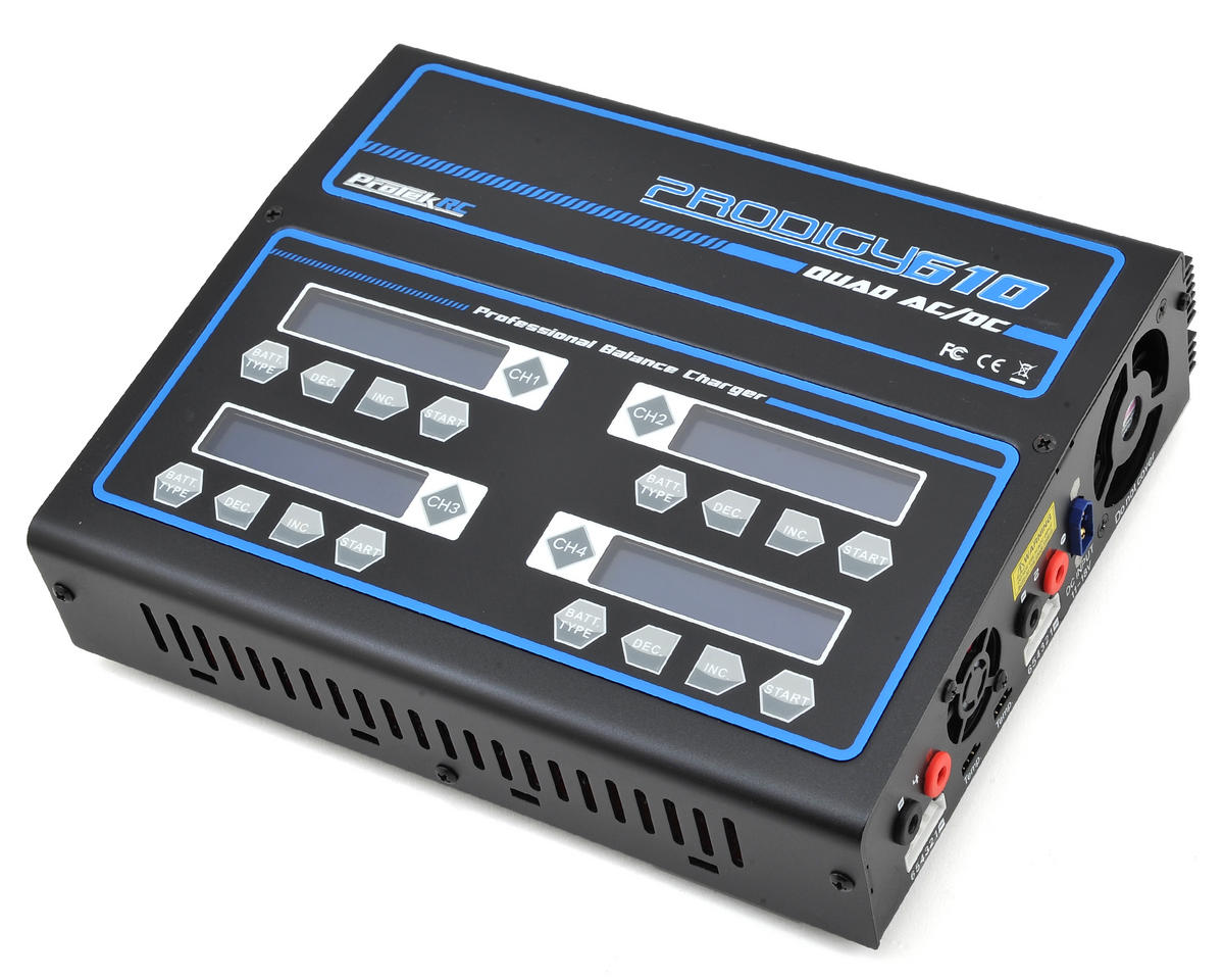 ProTek RC "Prodigy 610 QUAD AC" LiHV/LiPo AC/DC Battery Charger (6S/10A/100W x 4) - Iron City RC Hobbies