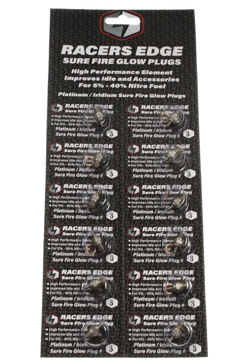 Platinum / Iridum Sure Fire #3 Medium Glow Plugs (1pc) - Iron City RC Hobbies